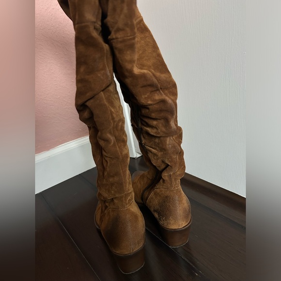 Donna Carolina Italian tall boots size 39 , real suede - Picture 9 of 13